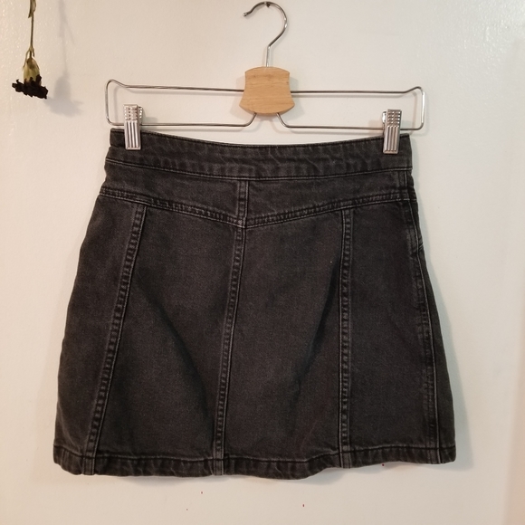 TopShop Moto Black Denim Mini Skirt - Picture 2 of 6